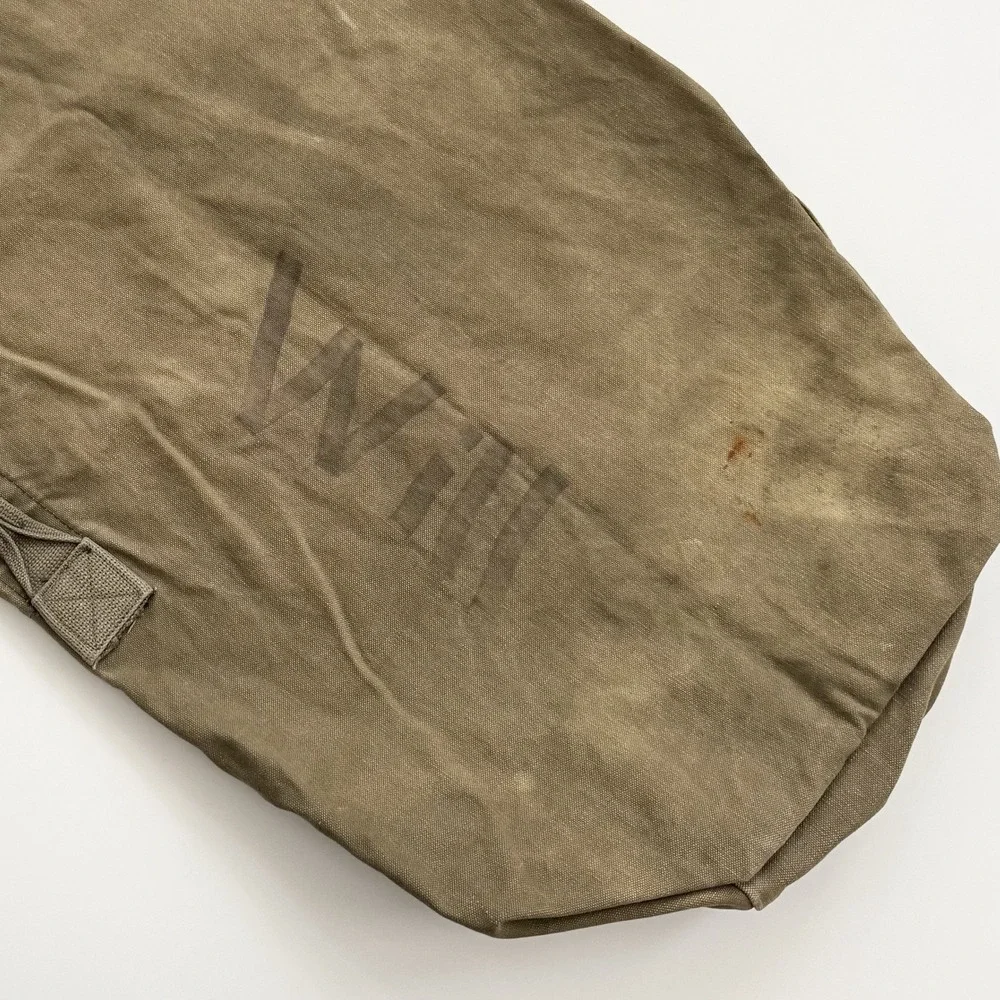 + Vintage Military Single Strap Duffle Sea Bag Khaki Canvas Gear Bag Guatemala